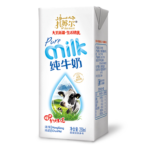 扎蘇爾純牛奶利樂包250ml早餐奶廠家批發(fā)代理營(yíng)養(yǎng)美味